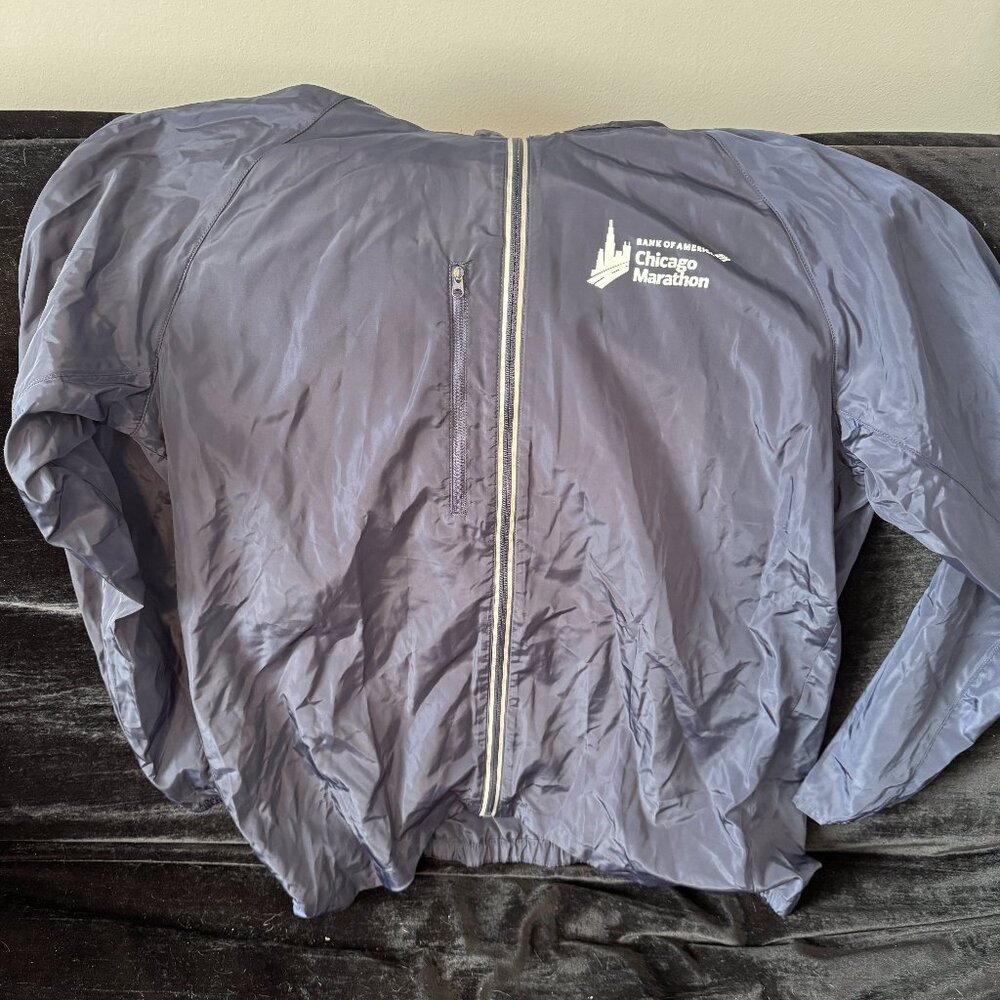 Navy Blue Chicago Marathon Rain Jacket Men's XL